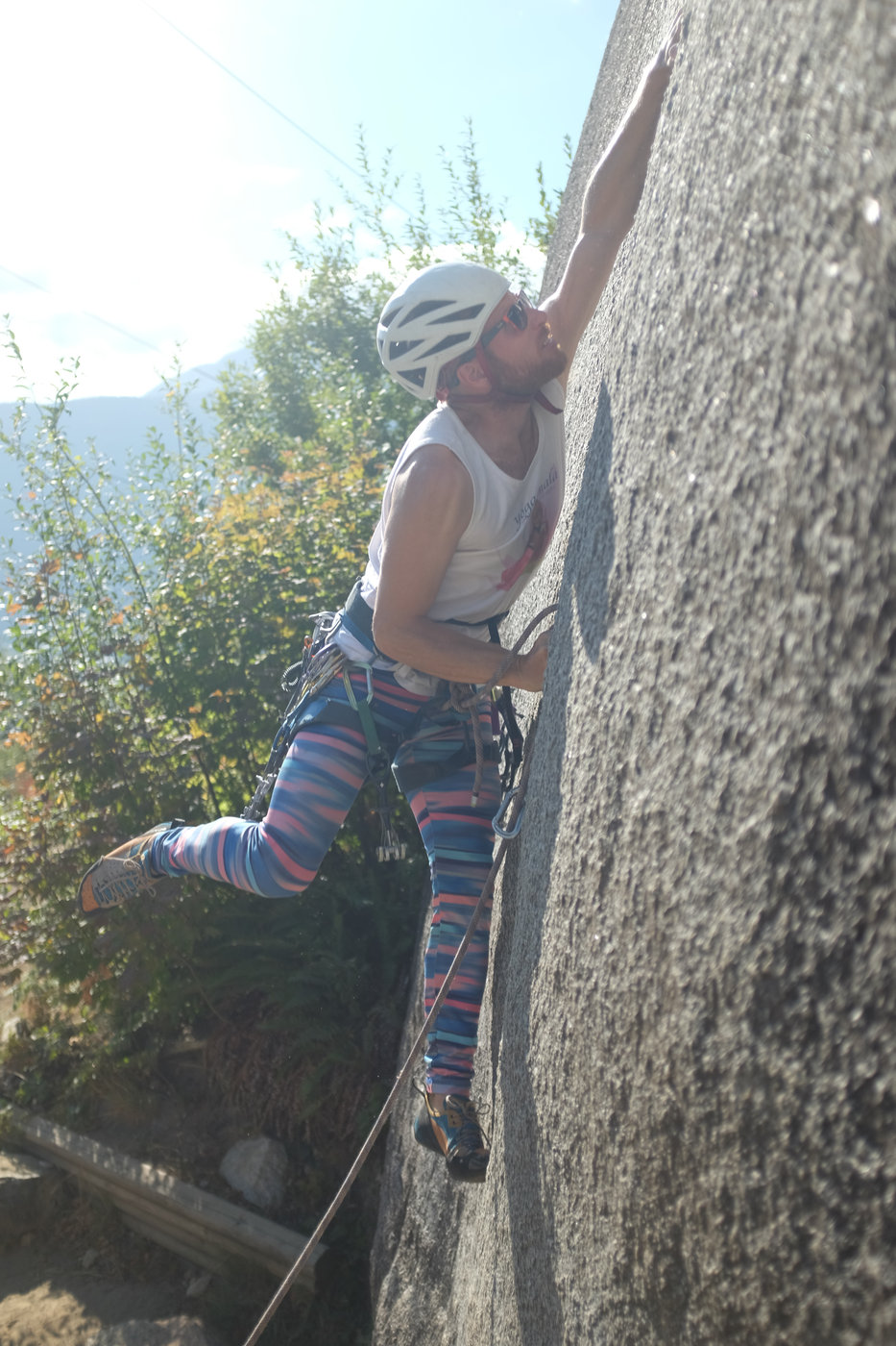 אני בעבודה על Crime of the century (Squamish)